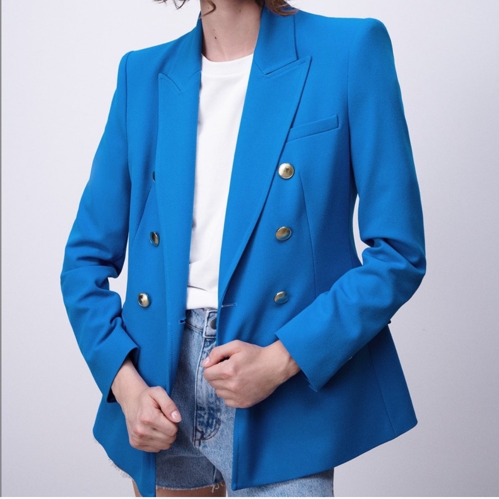 Zara tailored double breasted Balmain style Blazer - Picture 16 of 16